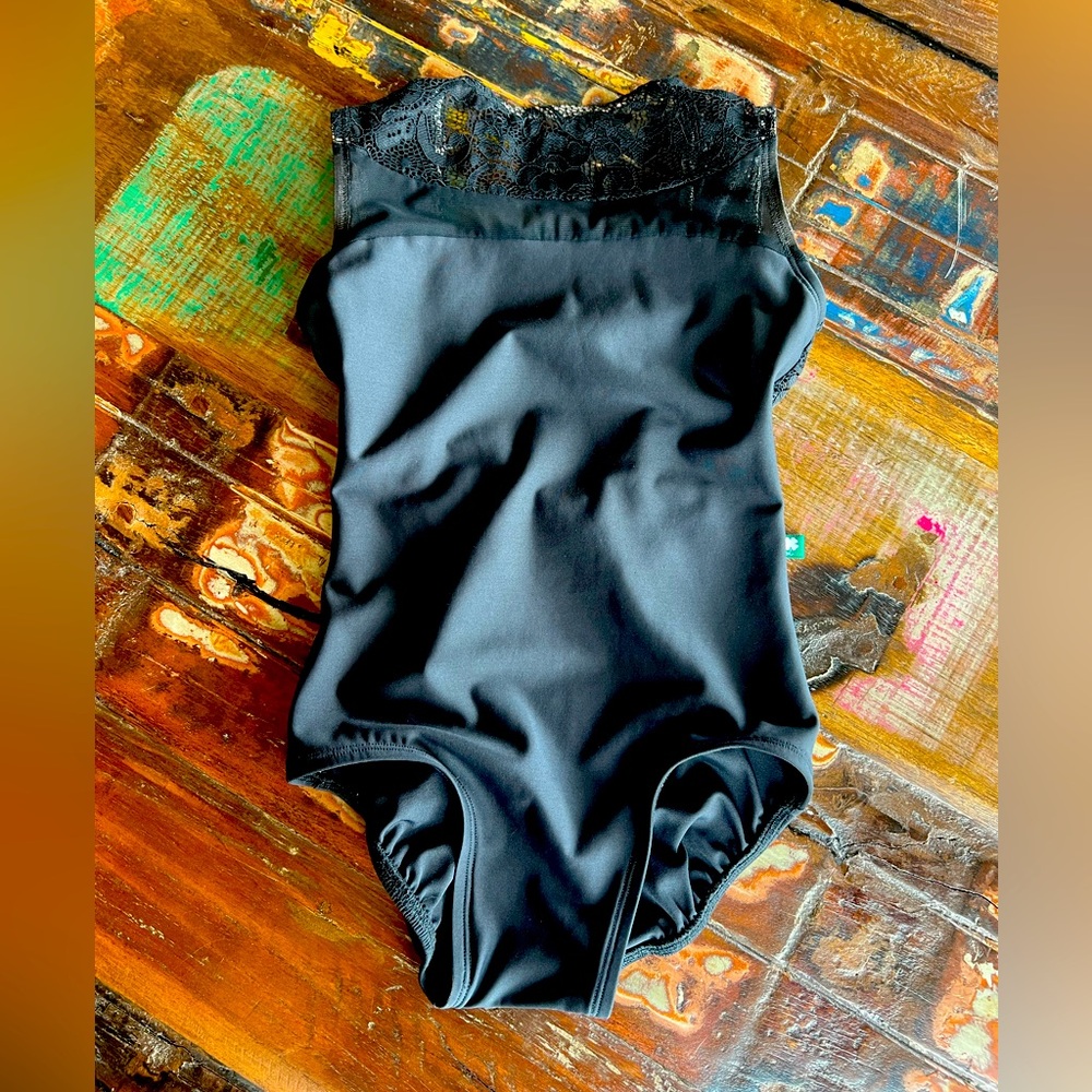 Black Lace AXS Dance Leotard by Lucky Leo